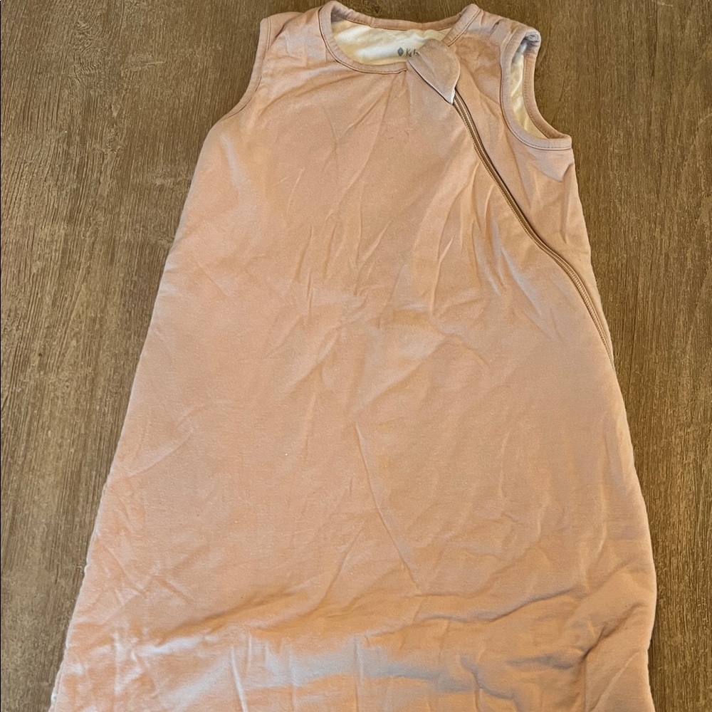 Sleeveless Pink Sleep Sack with Side Zipper